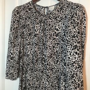 A New Day 3/4 Sleeve Crewneck Tiered Midi Dress